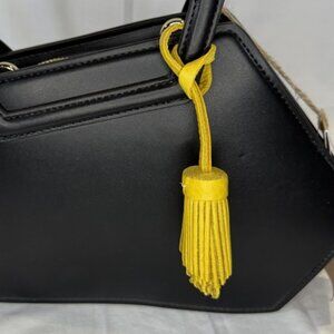 Portland Leather, Pom Tassel / Bag Charm, Yellow Leather, BNNU